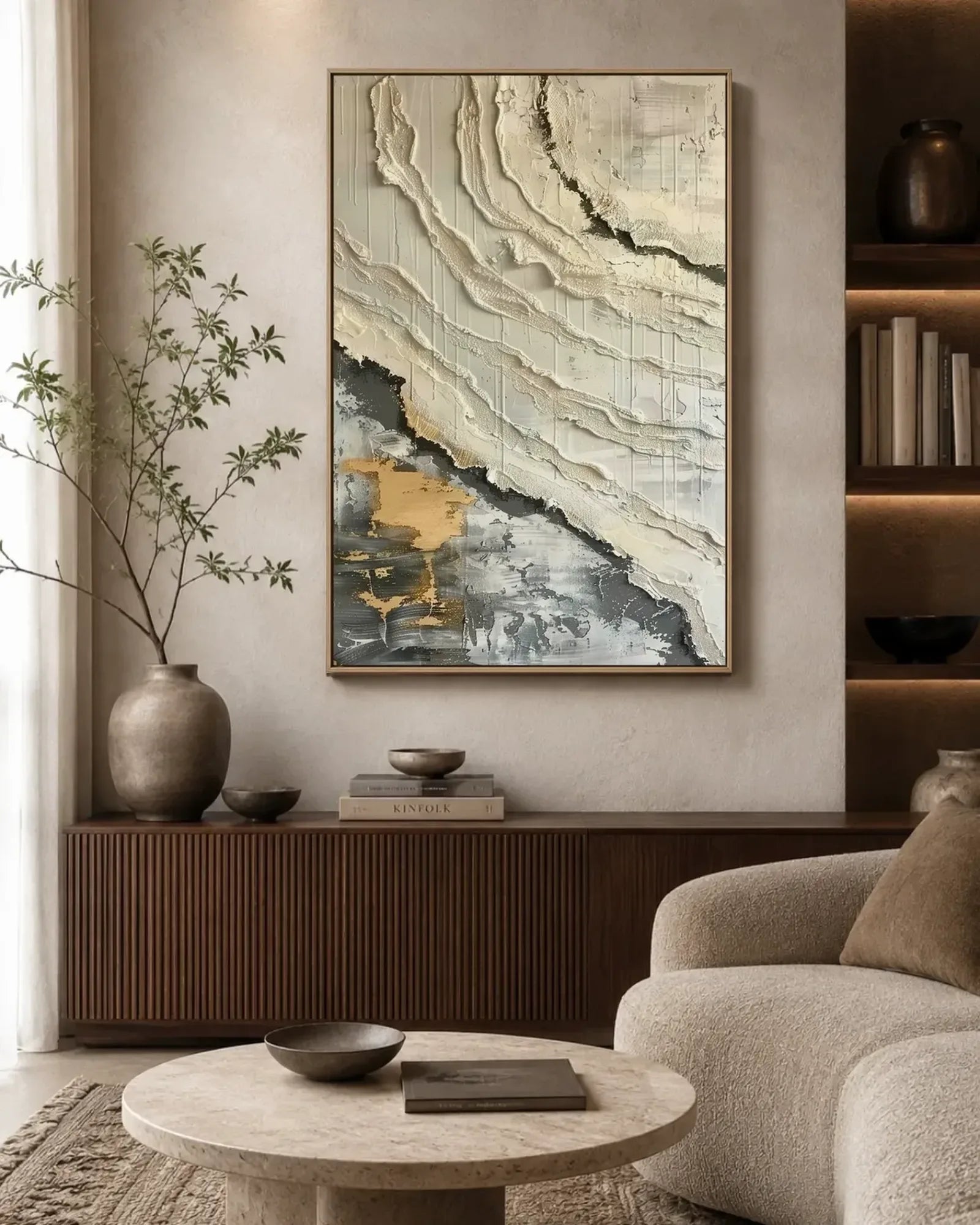 Warm Neutral Wabi Sabi Wall Art No.026