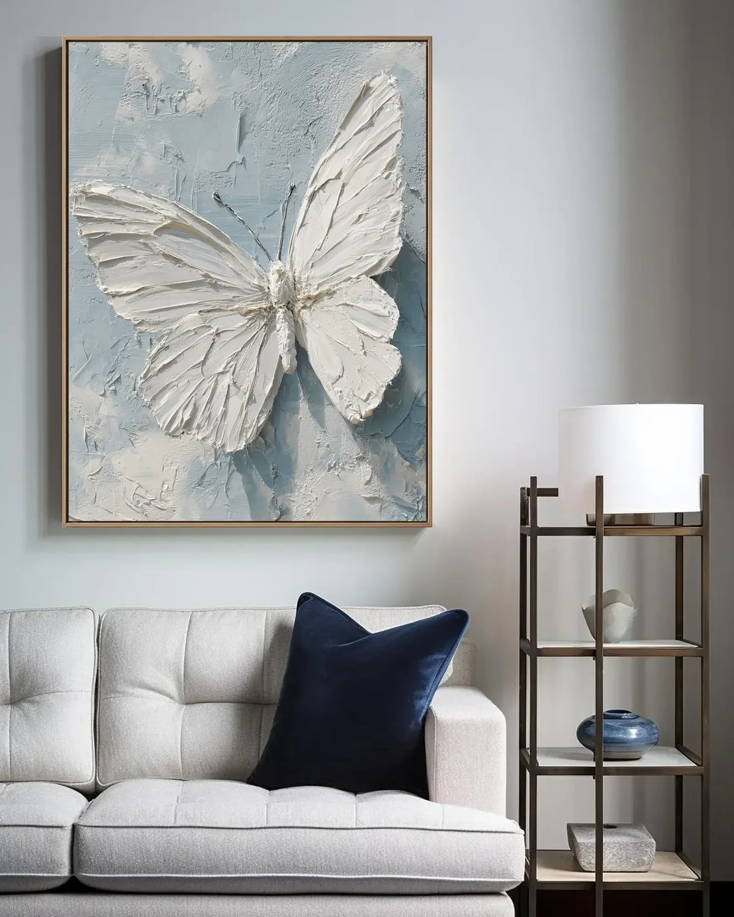 White Butterfly Canvas Art No.071