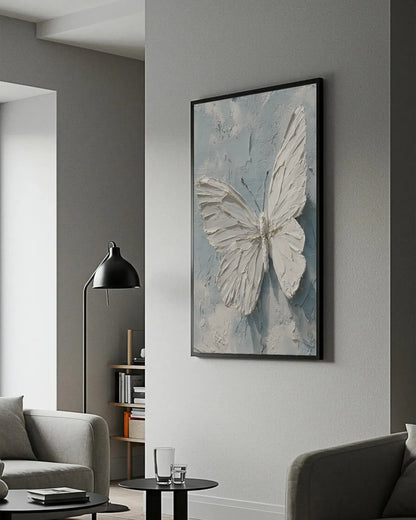 White Butterfly Canvas Art No.071