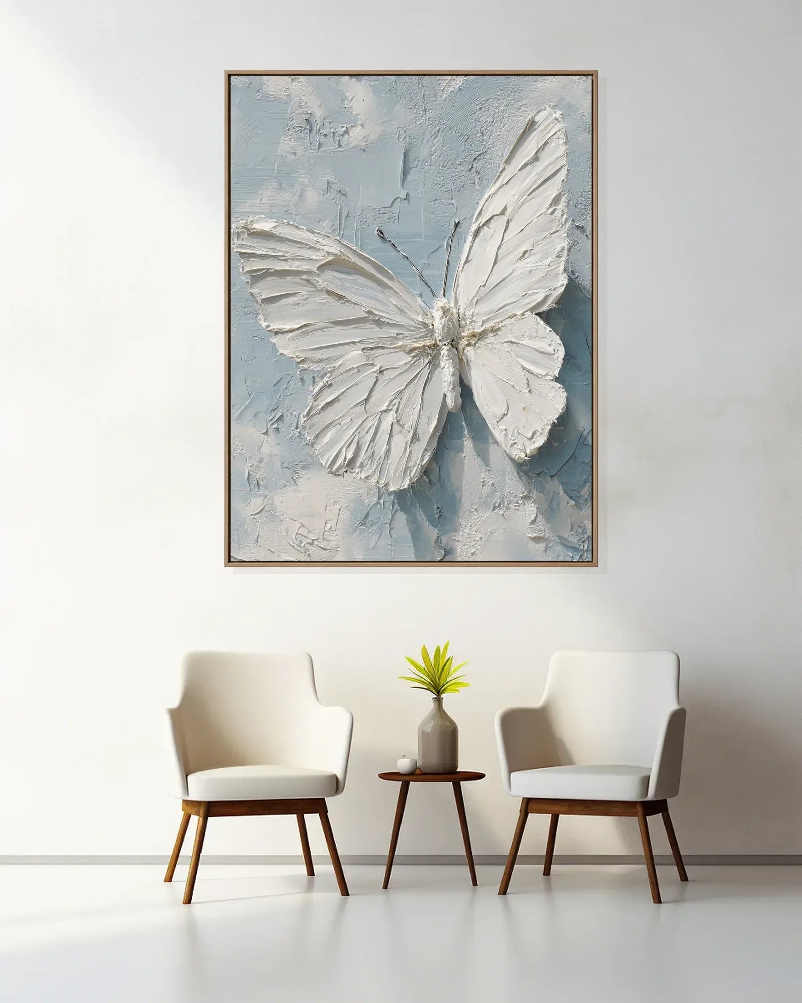 White Butterfly Canvas Art No.071