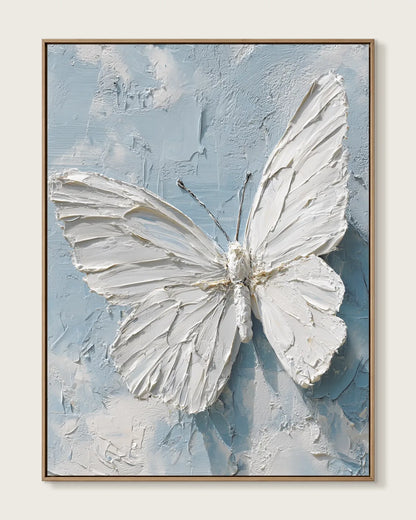 White Butterfly Canvas Art No.071