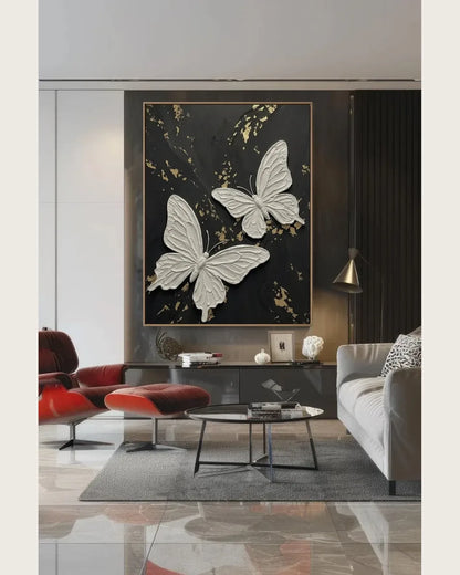White Butterfly Painting No.075