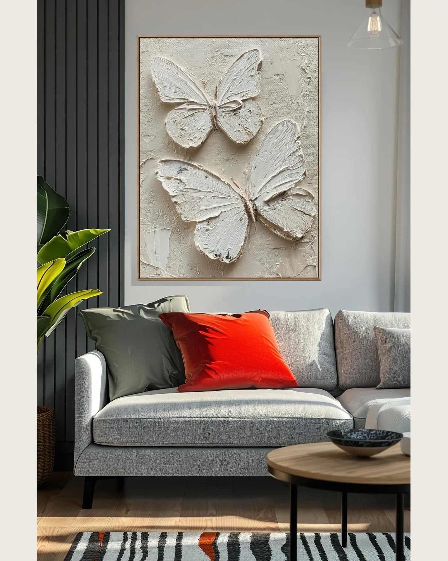 White Butterfly Texture Artwork No.078