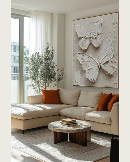 White Butterfly Texture Artwork No.078