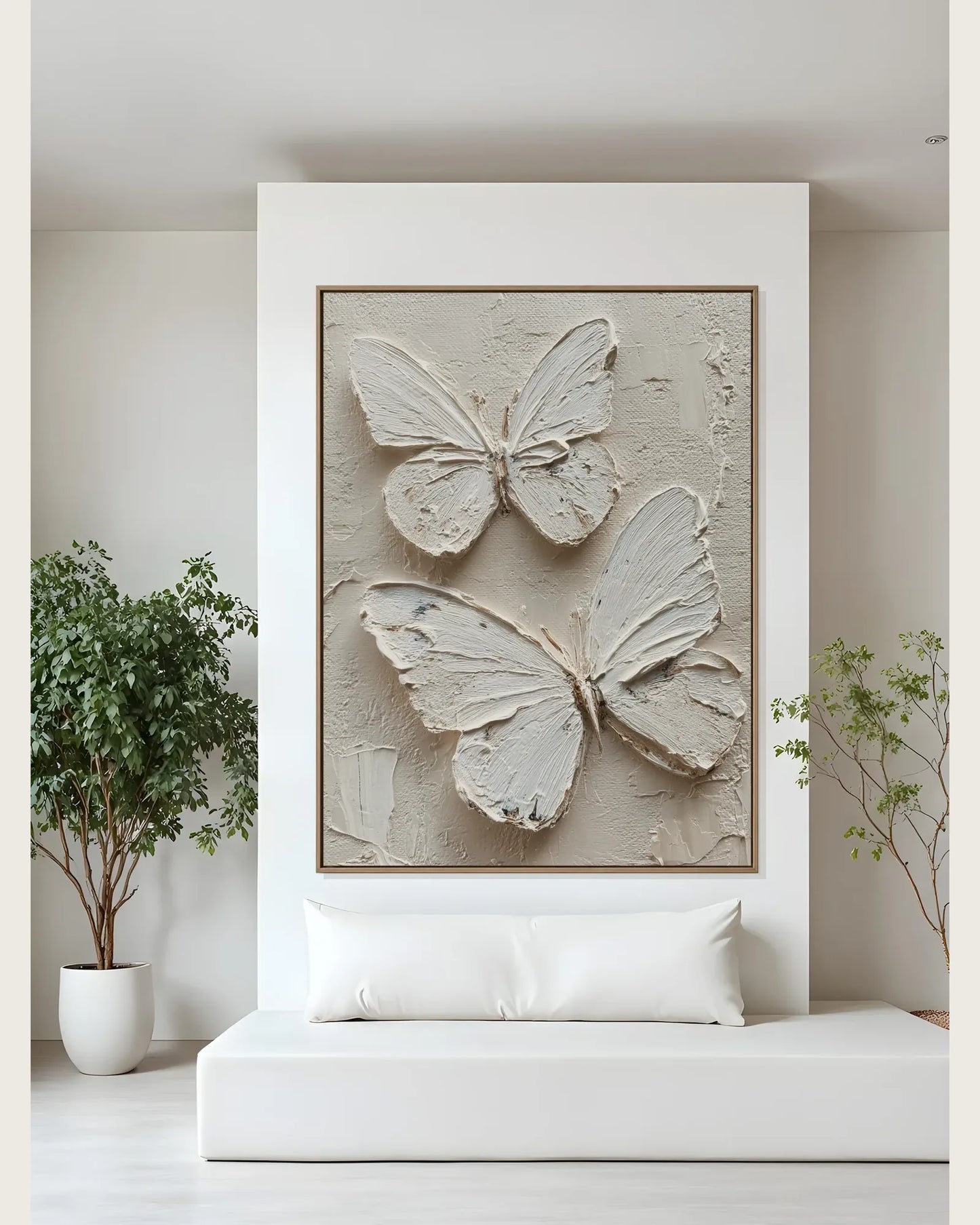 White Butterfly Texture Artwork No.078