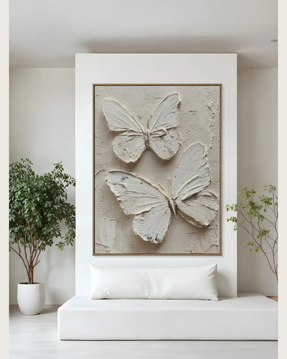 White Butterfly Texture Artwork No.078