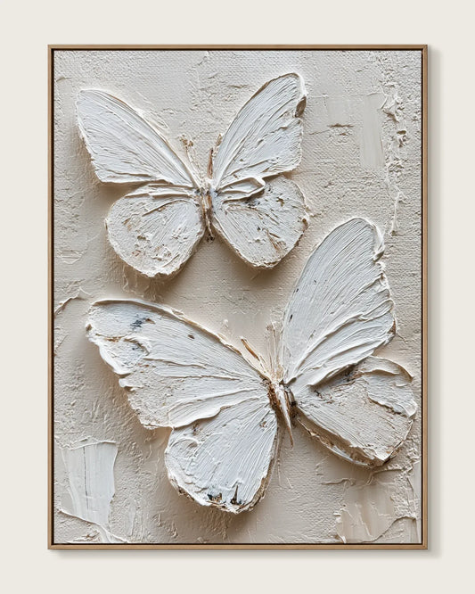 White Butterfly Texture Artwork No.078