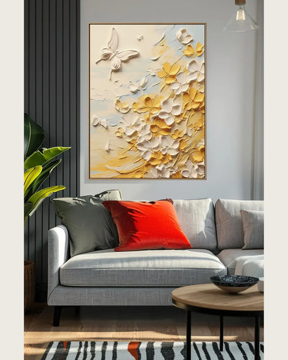 White Butterfly Wall Art No.070
