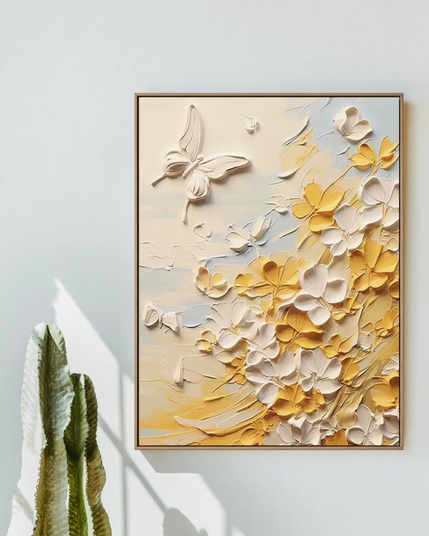 White Butterfly Wall Art No.070