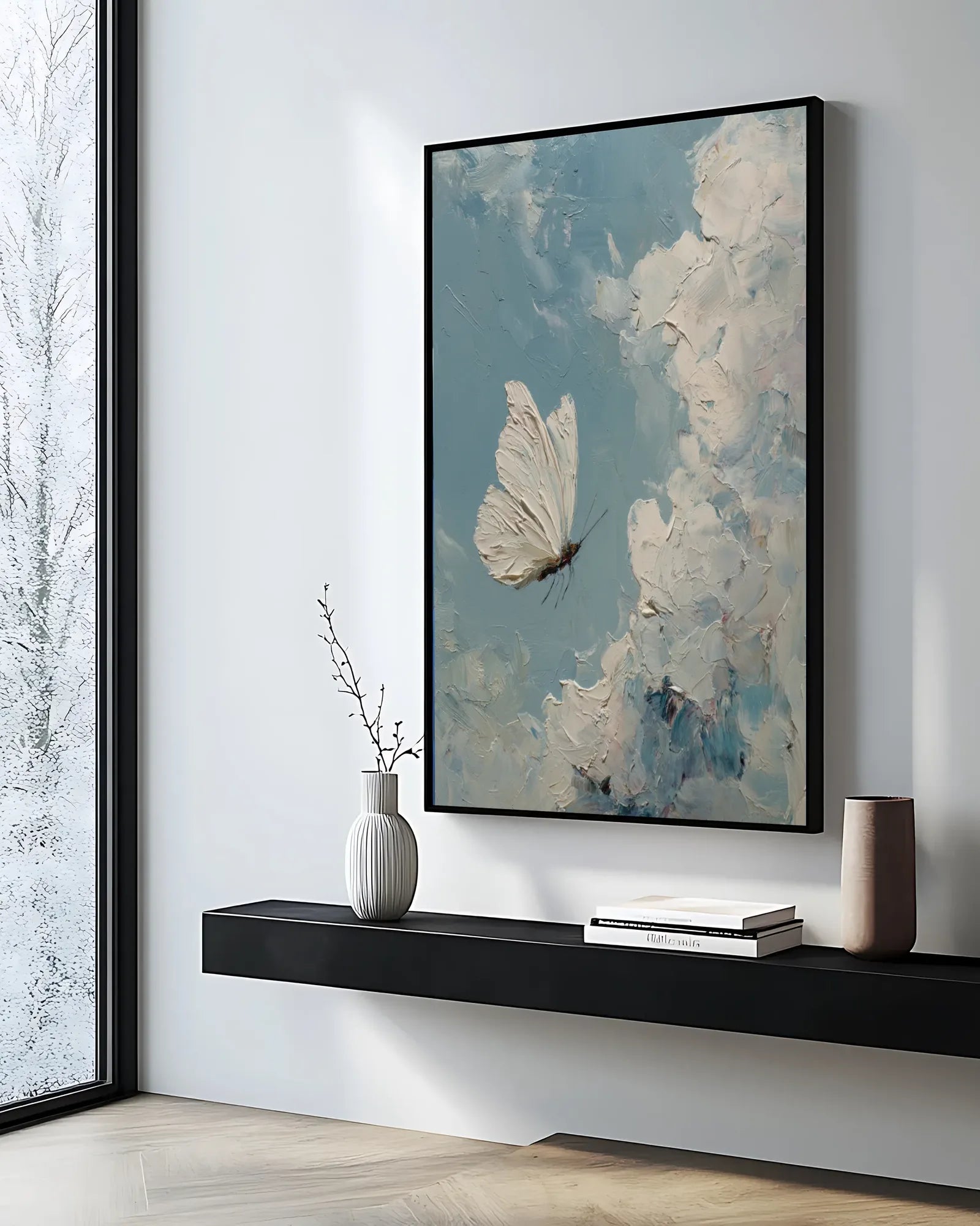White Butterfly Wall Decor No.073