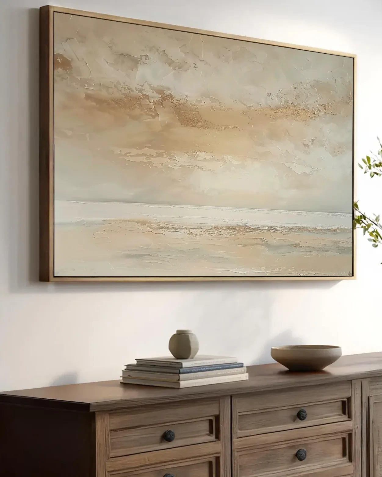 Wide Abstract Wabi Sabi Canvas Art No.185