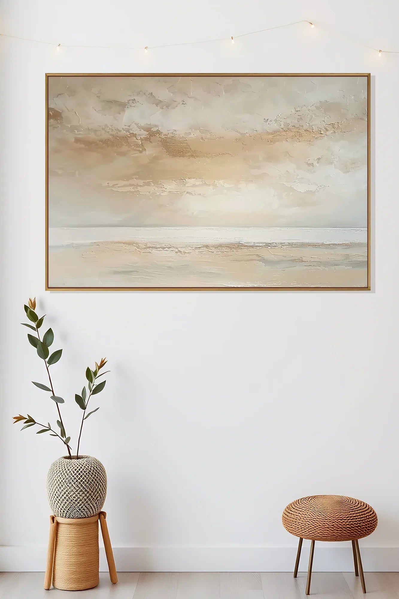 Wide Abstract Wabi Sabi Canvas Art No.185