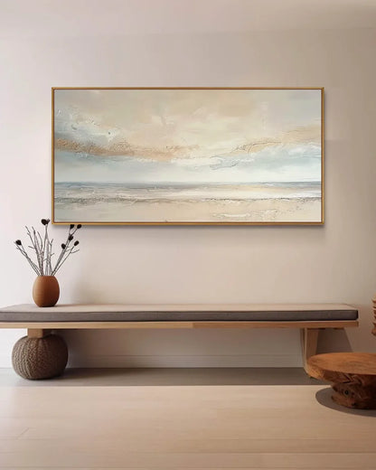 Wide Abstract Wabi Sabi Canvas Painting No.187