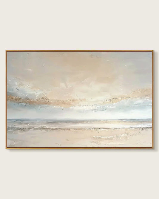Wide Abstract Wabi Sabi Canvas Painting No.187