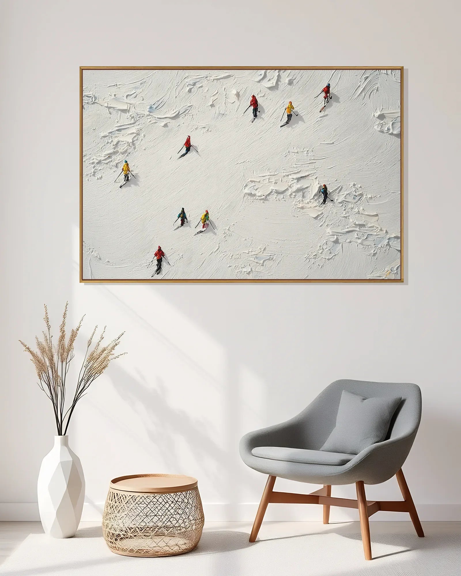 Wide Abstract Wabi Sabi Wall Art No.183