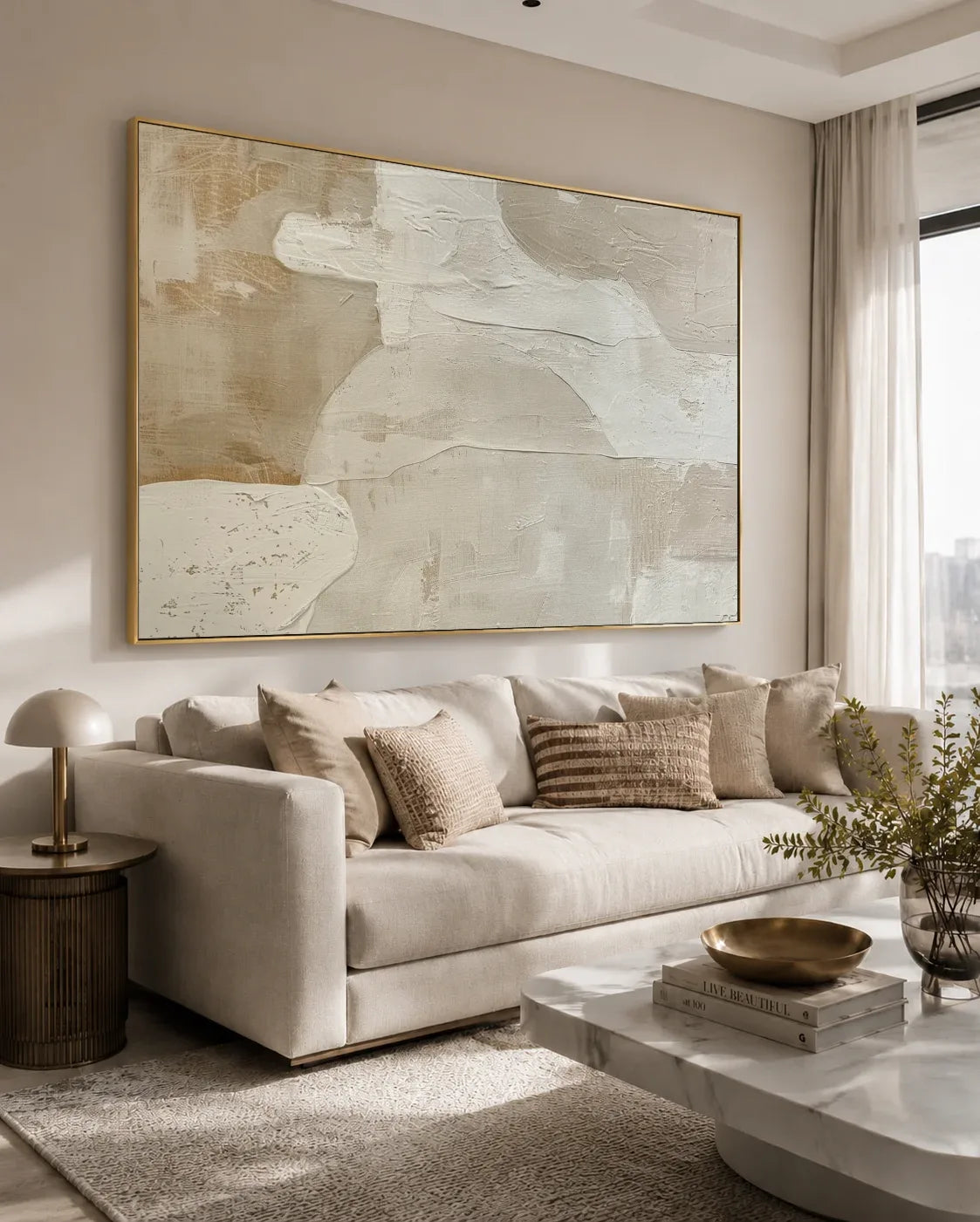 Wide Abstract Wabi Sabi Wall Decor No.186