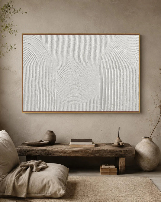 Wide Modern Wabi Sabi Canvas Painting No.197