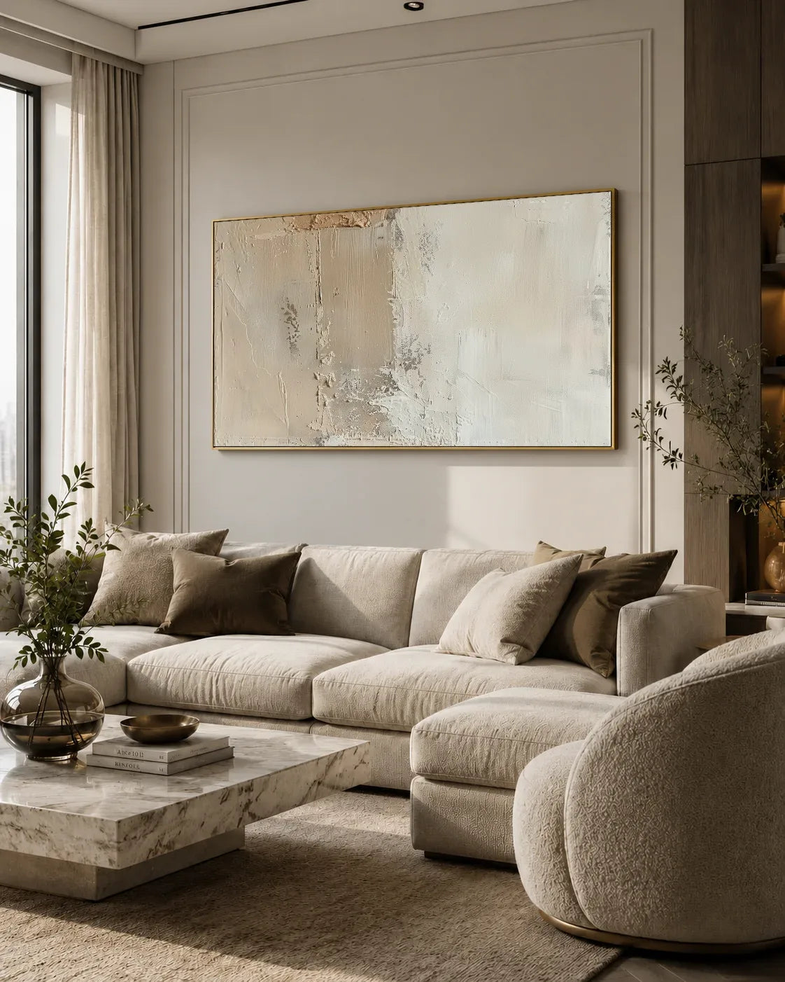 Wide Modern Wabi Sabi Wall Art No.193