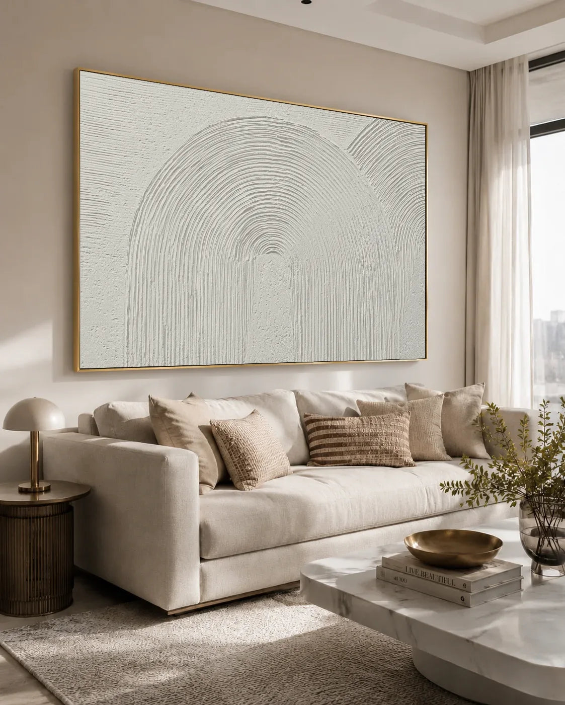 Wide Modern Wabi Sabi Wall Decor No.196