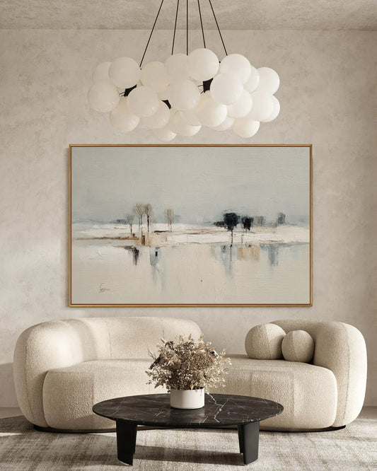 Wide Natural Tone Wabi Sabi Canvas Art No.200