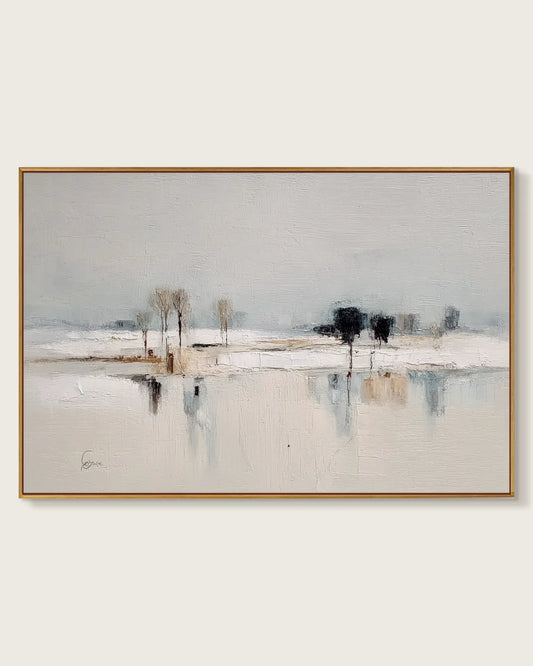 Wide Natural Tone Wabi Sabi Canvas Art No.200