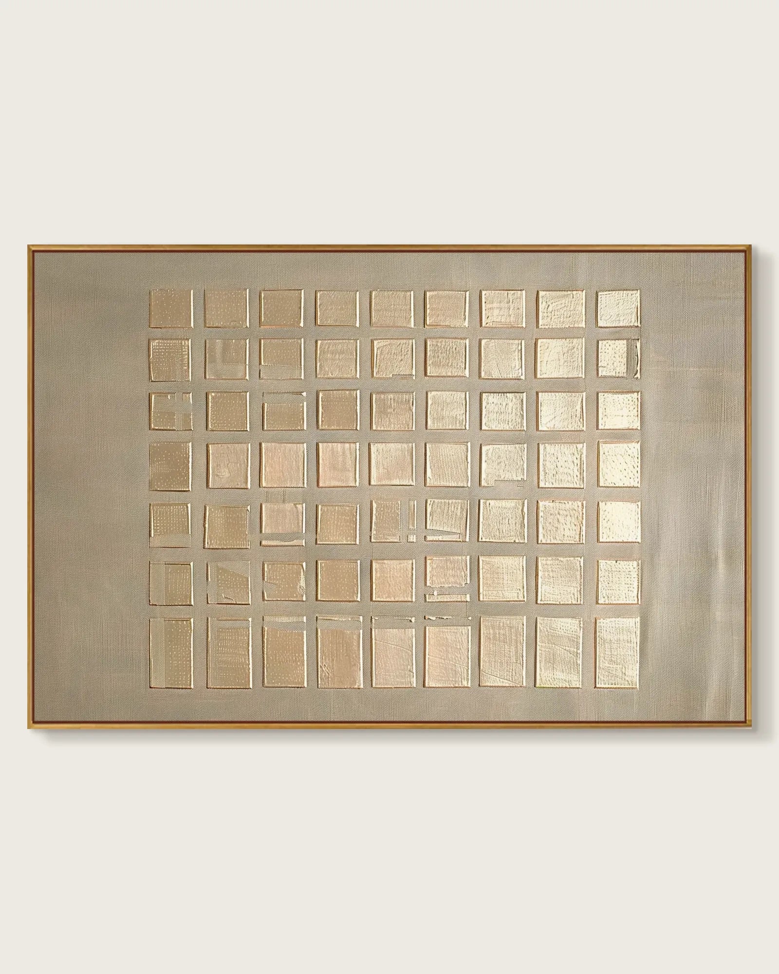 Wide Natural Tone Wabi Sabi Canvas Painting No.202