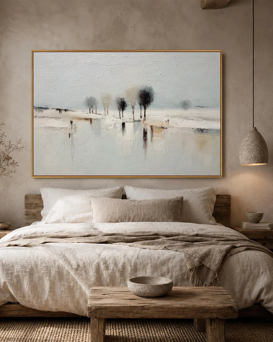 Wide Natural Tone Wabi Sabi Wall Art No.198