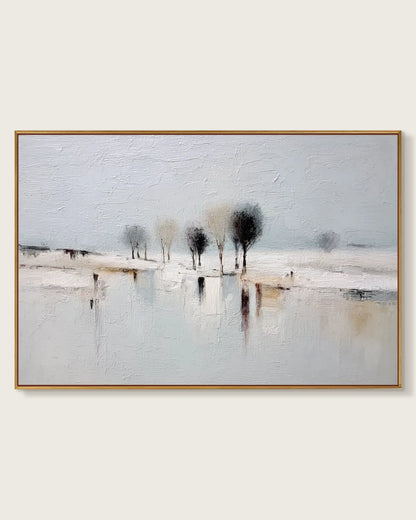 Wide Natural Tone Wabi Sabi Wall Art No.198