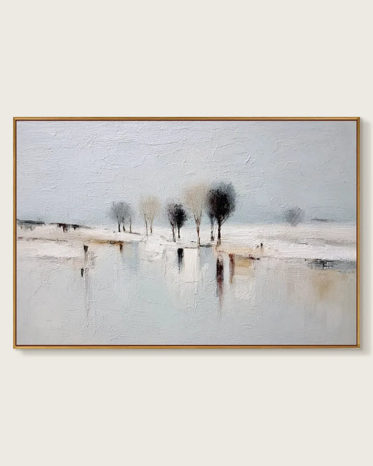 Wide Natural Tone Wabi Sabi Wall Art No.198