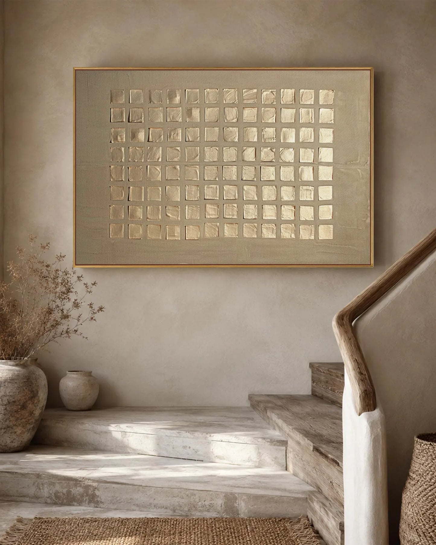 Wide Natural Tone Wabi Sabi Wall Decor No.201