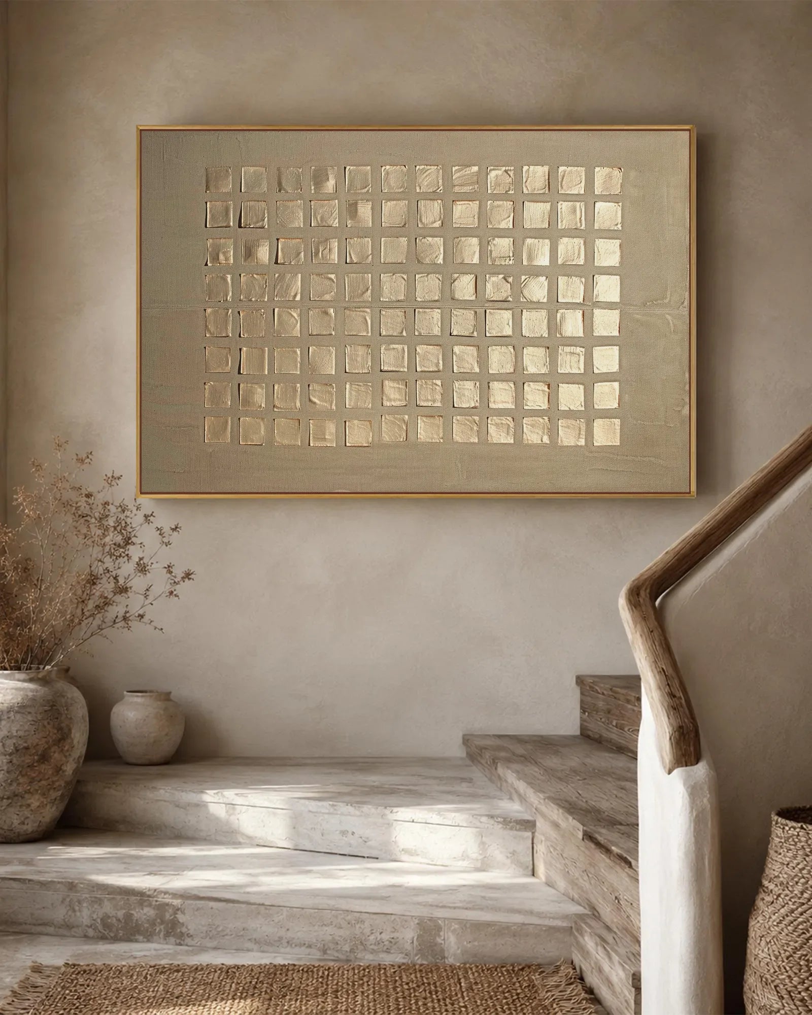 Wide Natural Tone Wabi Sabi Wall Decor No.201
