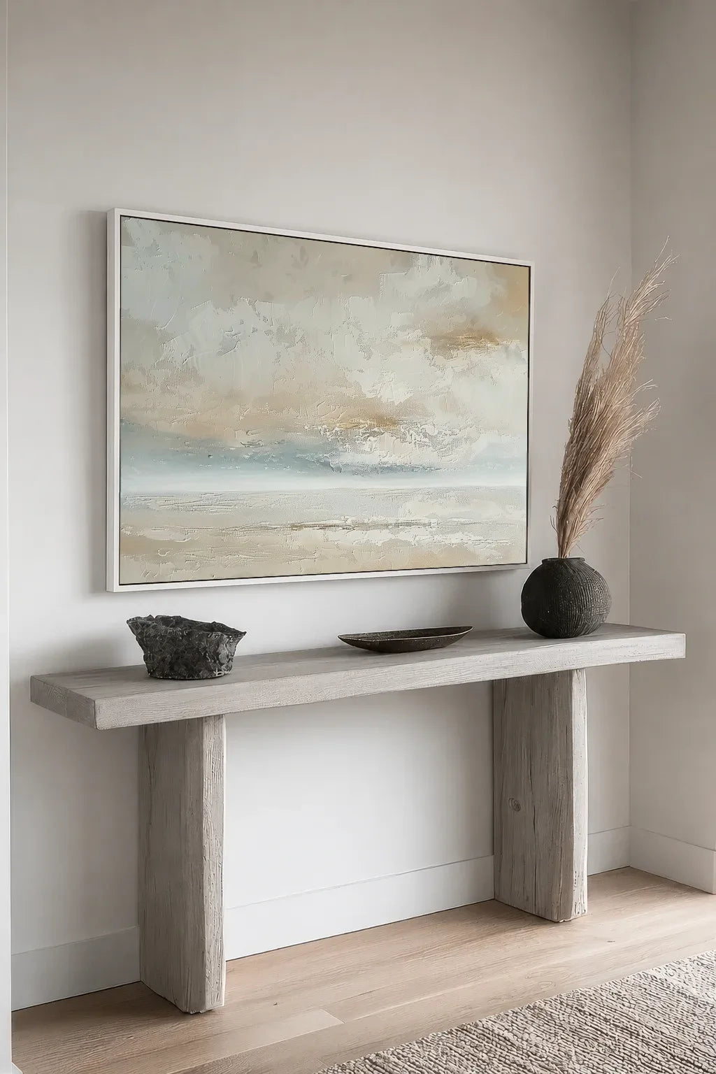 Wide Neutral Wabi Sabi Canvas Art No.190