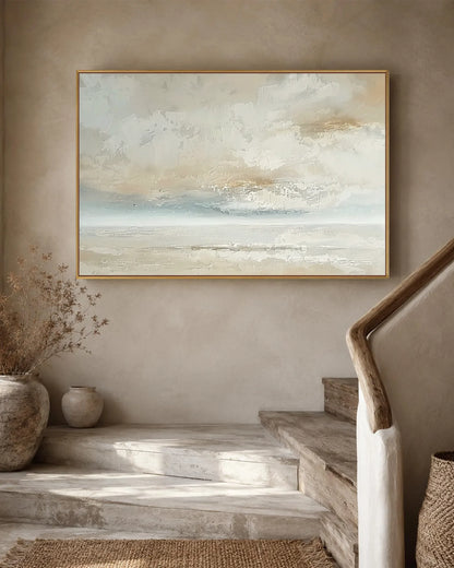 Wide Neutral Wabi Sabi Canvas Art No.190