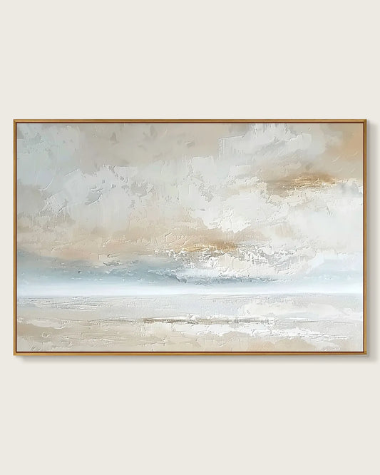 Wide Neutral Wabi Sabi Canvas Art No.190