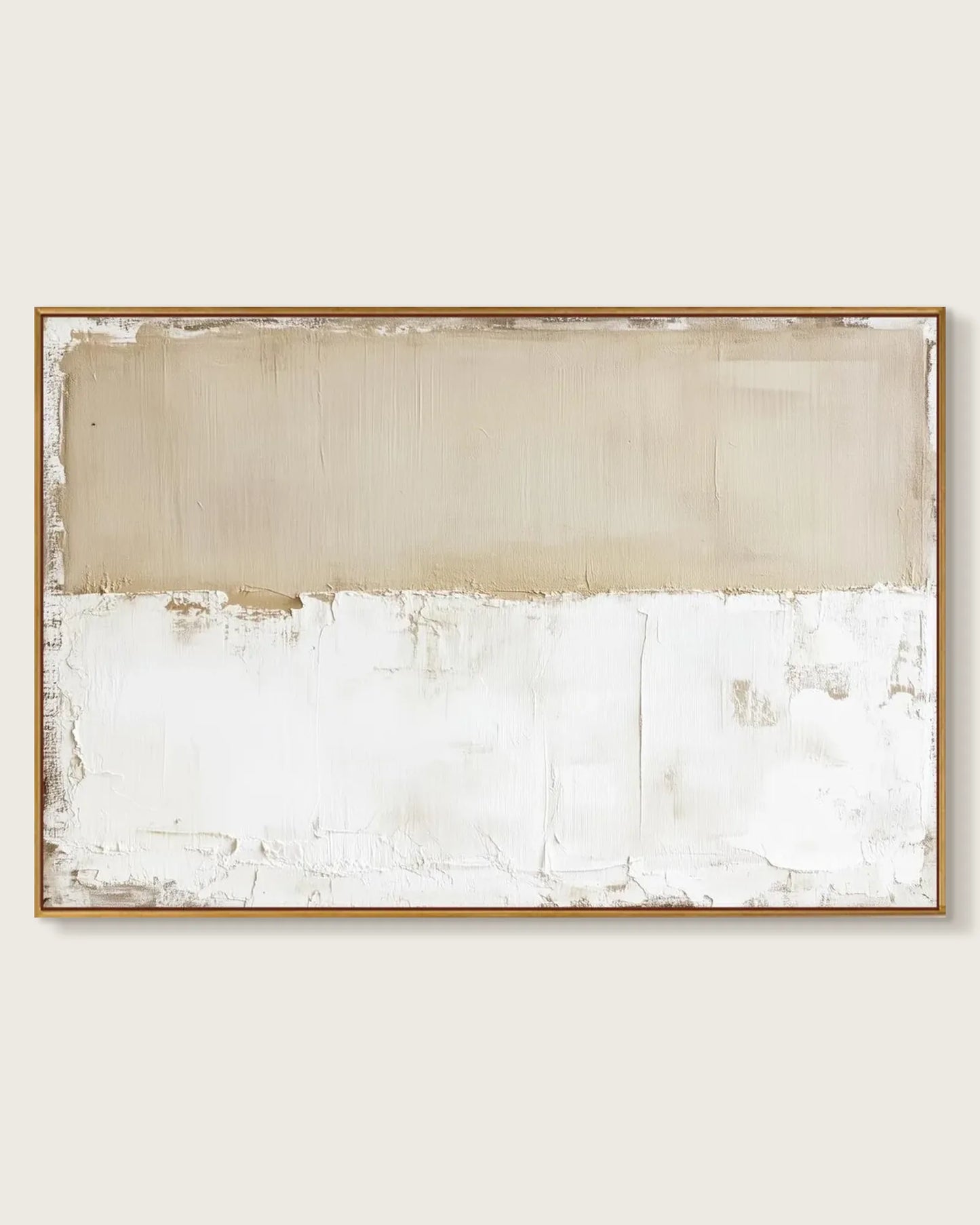 Wide Neutral Wabi Sabi Canvas Painting No.192