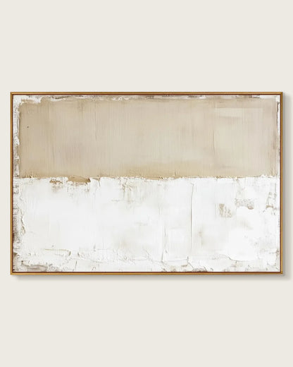 Wide Neutral Wabi Sabi Canvas Painting No.192
