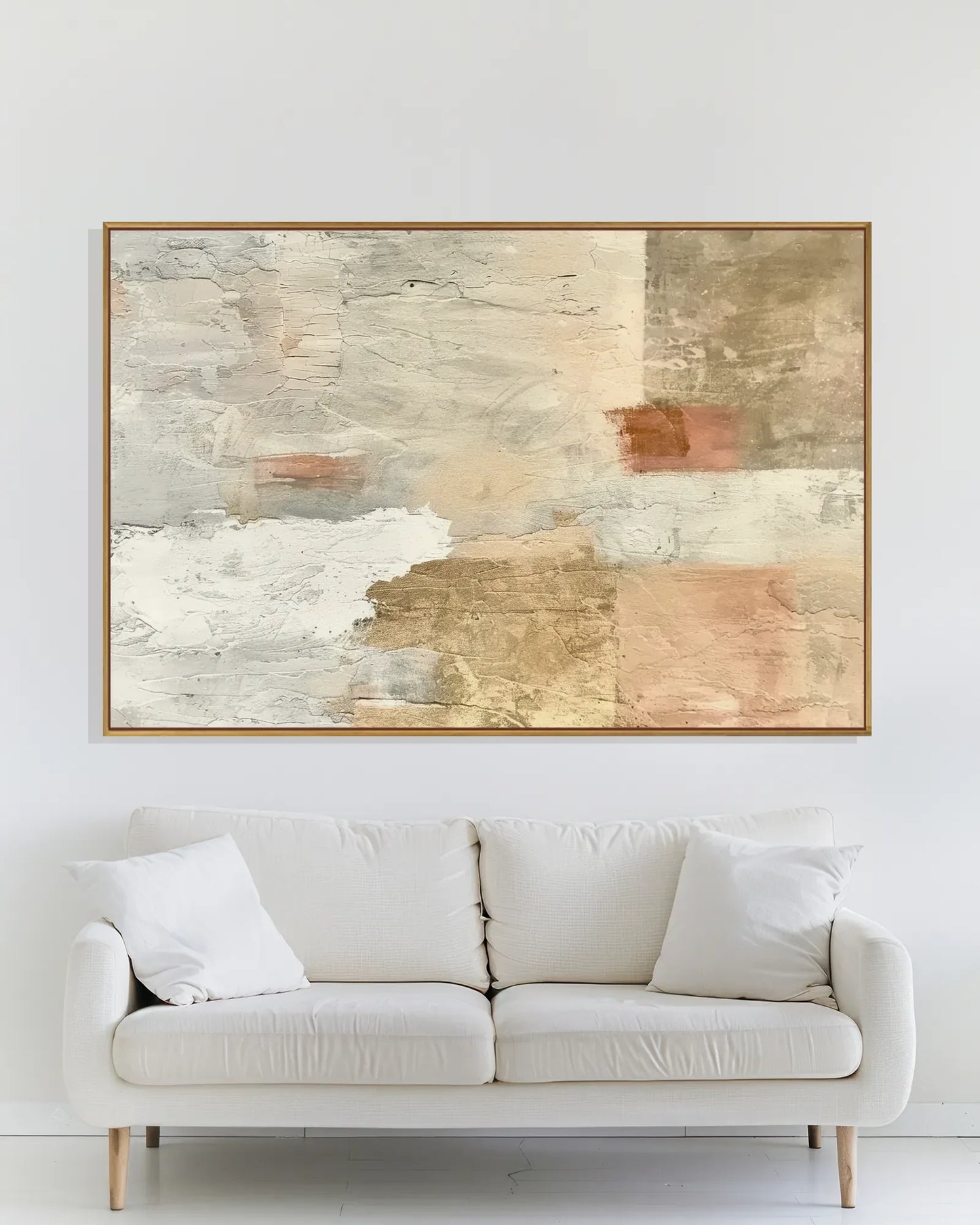 Wide Neutral Wabi Sabi Wall Art No.188