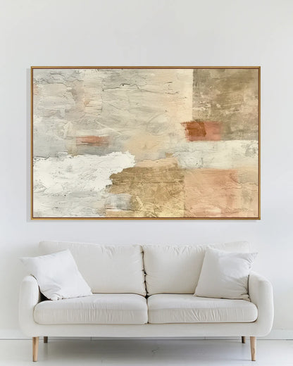 Wide Neutral Wabi Sabi Wall Art No.188