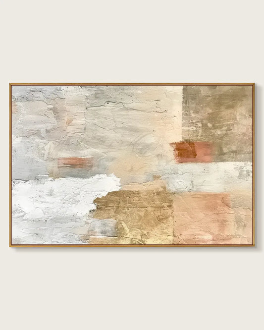 Wide Neutral Wabi Sabi Wall Art No.188