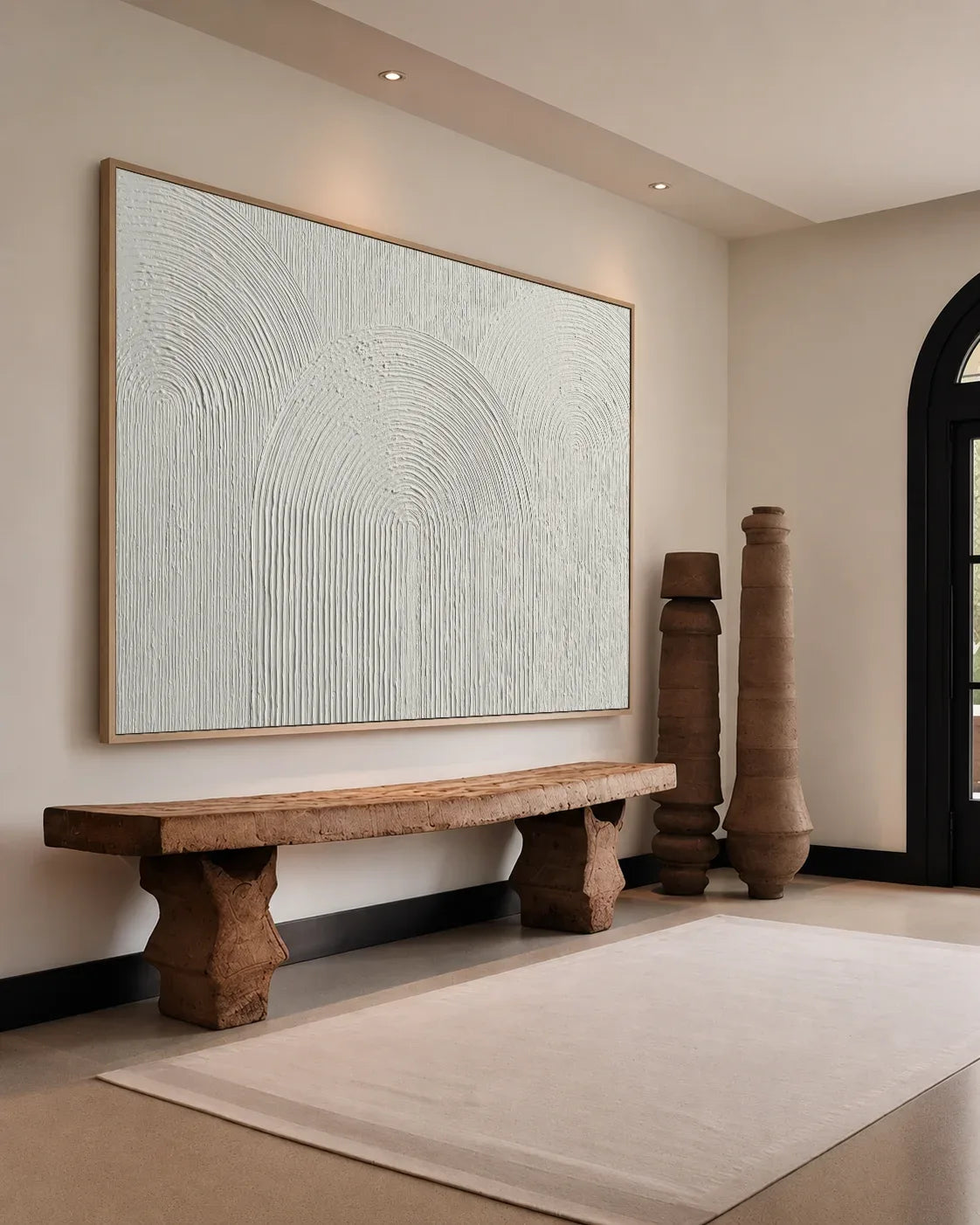 Wide Neutral Wabi Sabi Wall Decor No.191