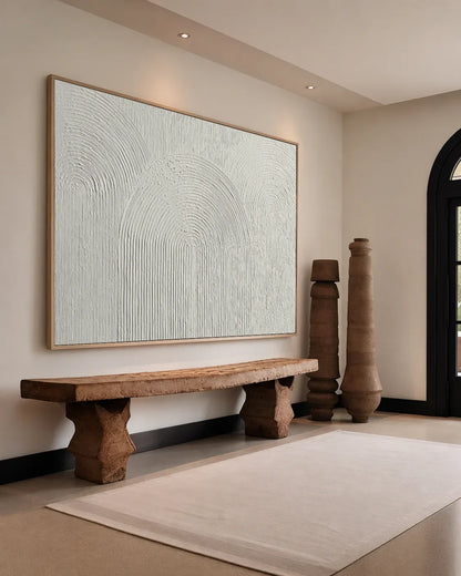 Wide Neutral Wabi Sabi Wall Decor No.191