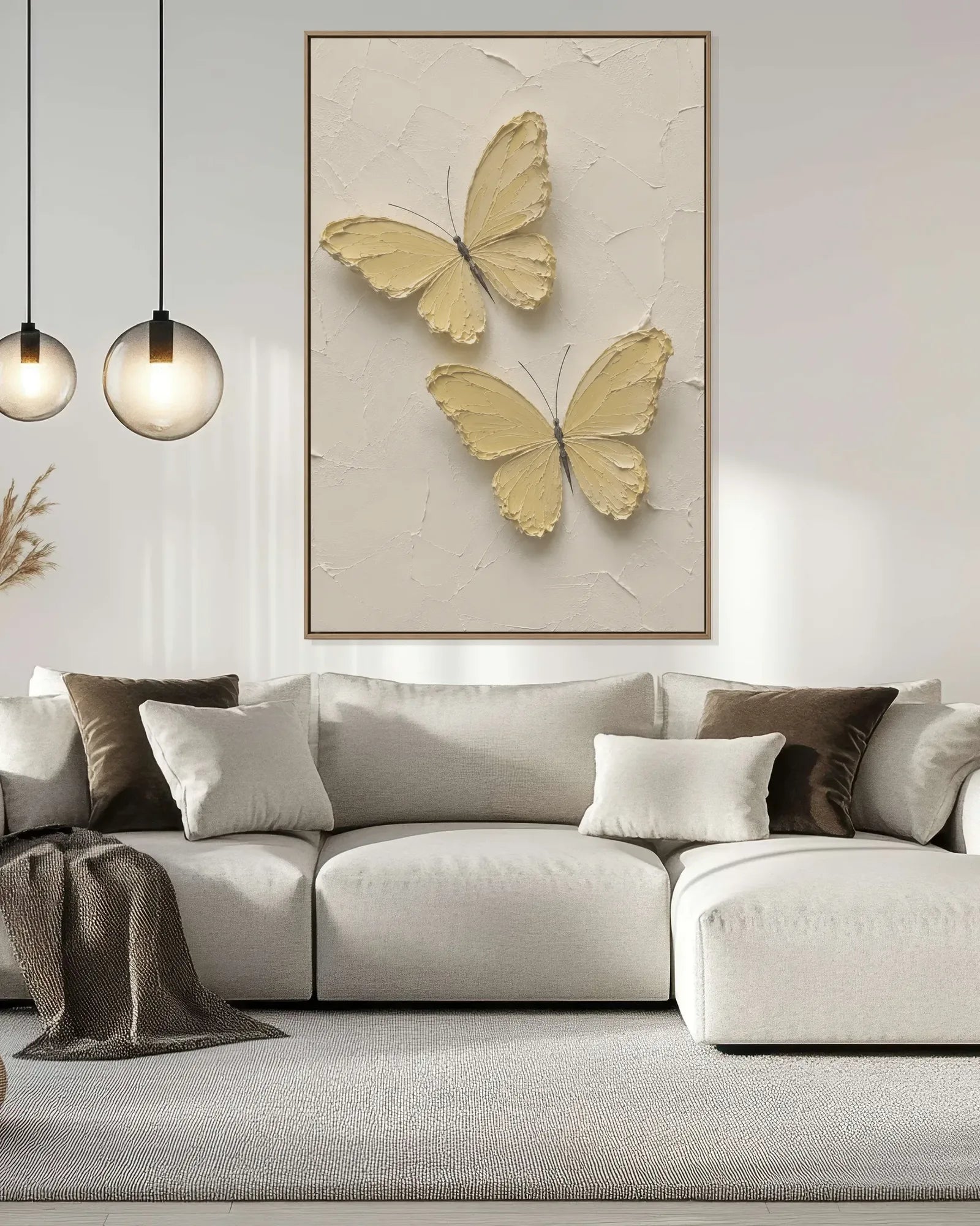 Yellow Butterfly Canvas Art No.111