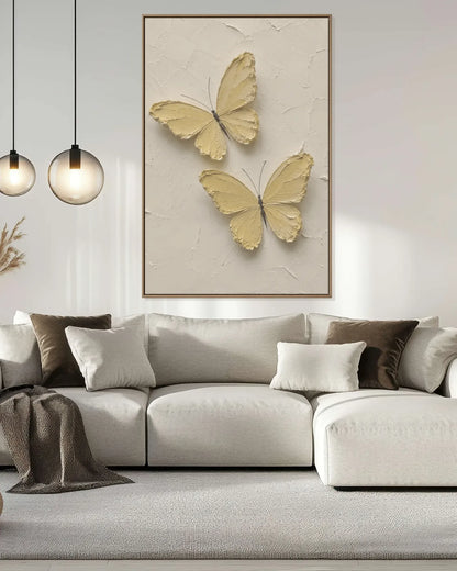 Yellow Butterfly Canvas Art No.111