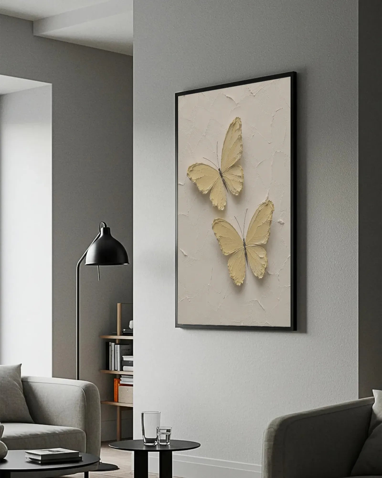 Yellow Butterfly Canvas Art No.111