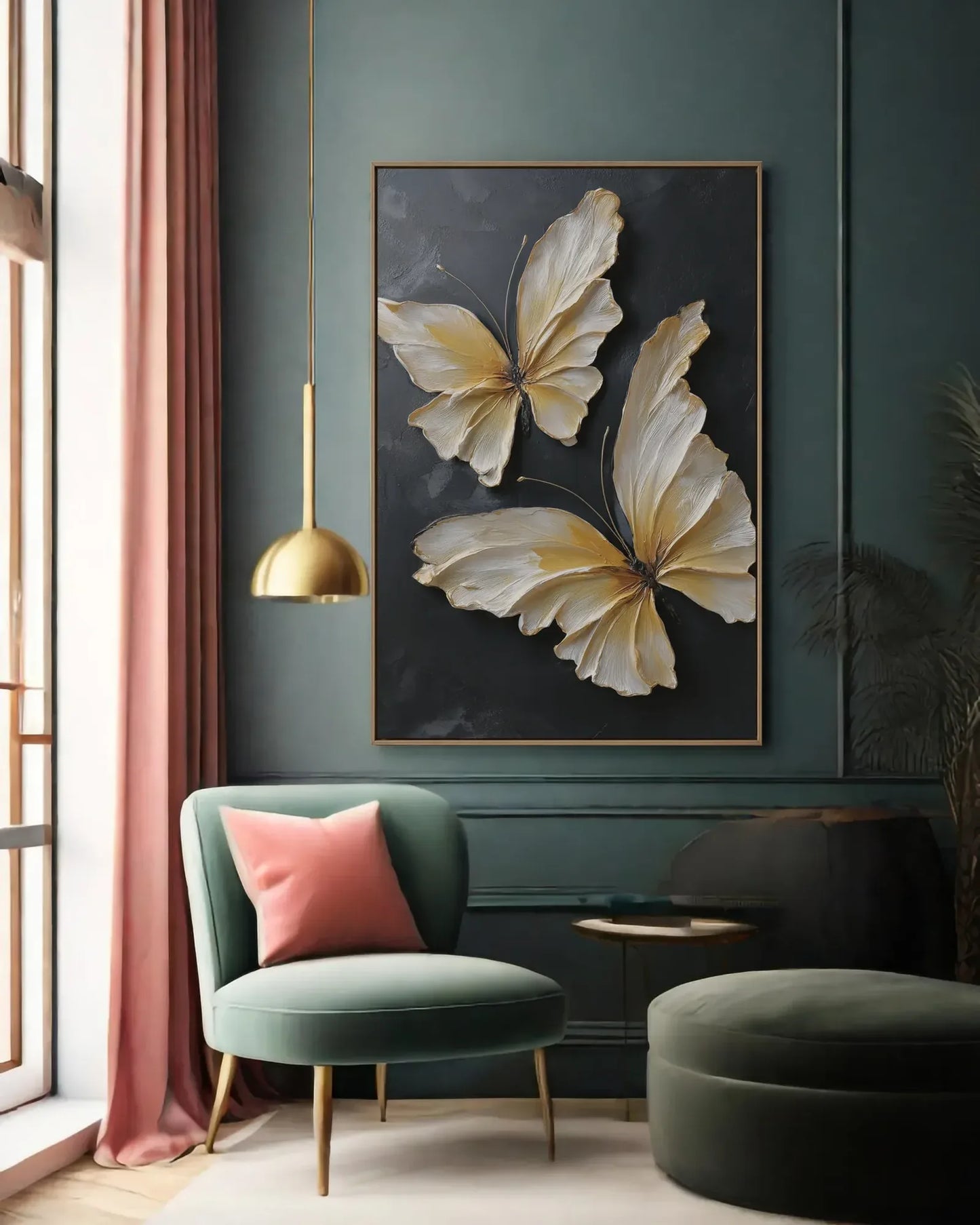 Yellow Butterfly Canvas Painting No.114