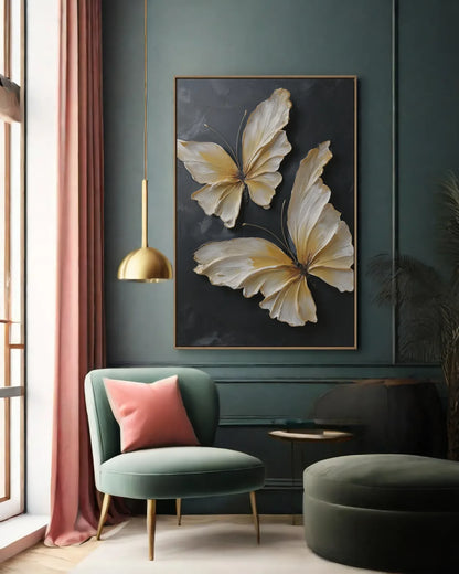 Yellow Butterfly Canvas Painting No.114