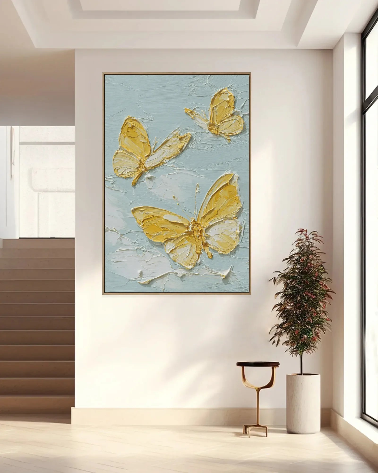 Yellow Butterfly Texture Artwork No.118