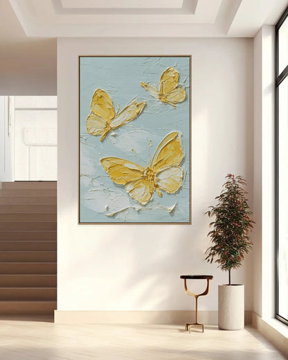 Yellow Butterfly Texture Artwork No.118