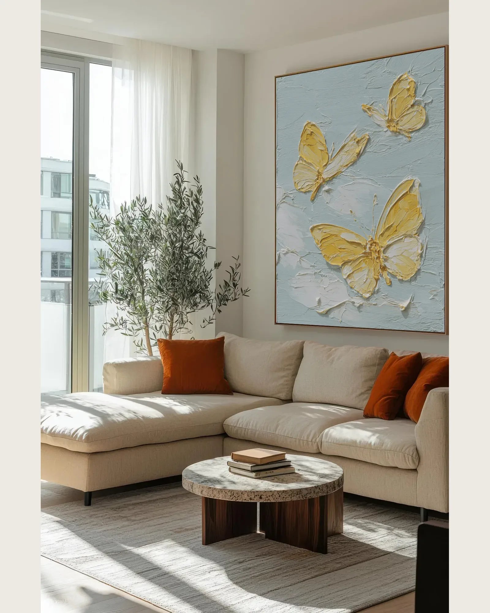 Yellow Butterfly Texture Artwork No.118