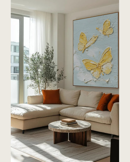 Yellow Butterfly Texture Artwork No.118